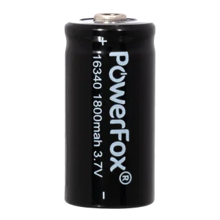 Batteries PowerFox 16340 rechargeables 1800 mAh – photo du produit 2