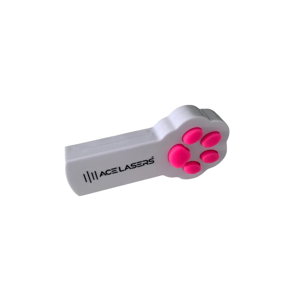 Laser de jeu à point rouge blanc ACE Lasers pour chats et chiens