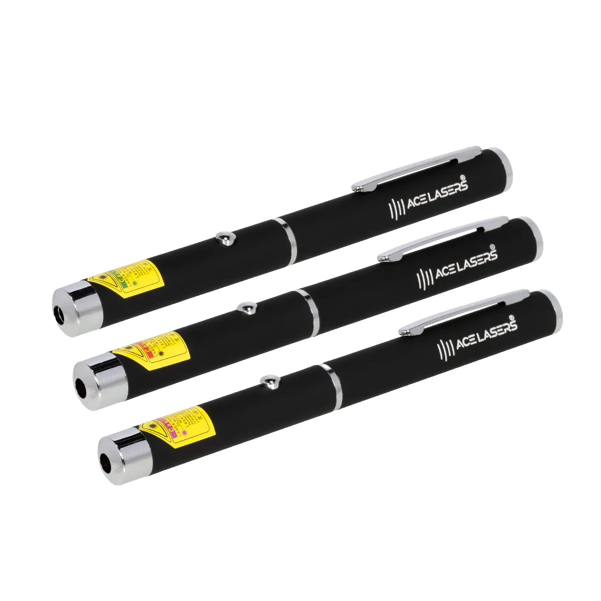 Lot de 3 pointeurs laser ACE Lasers AG-1 vert, AR-1 rouge et AV-1 violet