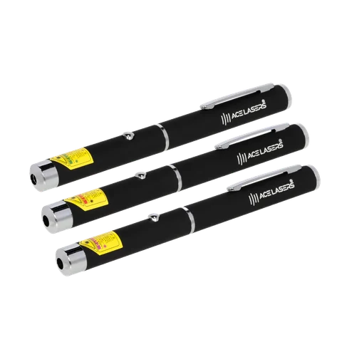 Lot de 3 pointeurs laser ACE Lasers AG-1 vert, AR-1 rouge et AV-1 violet