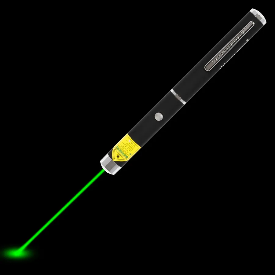 Pointeur laser vert AG-1 avec faisceau laser visible dans l’obscurité