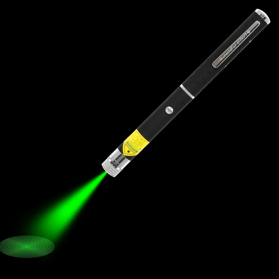 Pointeur laser vert AG-2 avec faisceau laser visible dans l’obscurité
