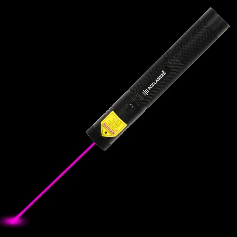 Pointeur laser violet AVP-1 Pro avec faisceau laser visible dans l’obscurité